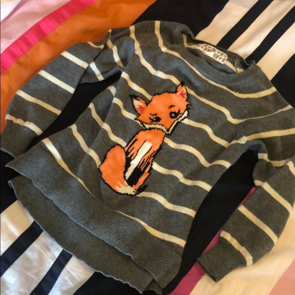 Pink Republic Girls Fox Sweater Sz 5(m)